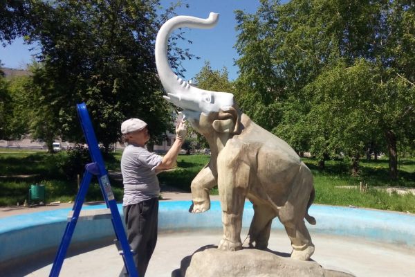 Обновление фонтана «Слоненок»