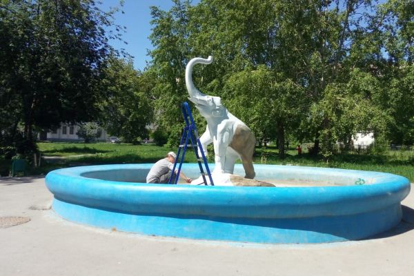 Обновление фонтана «Слоненок»